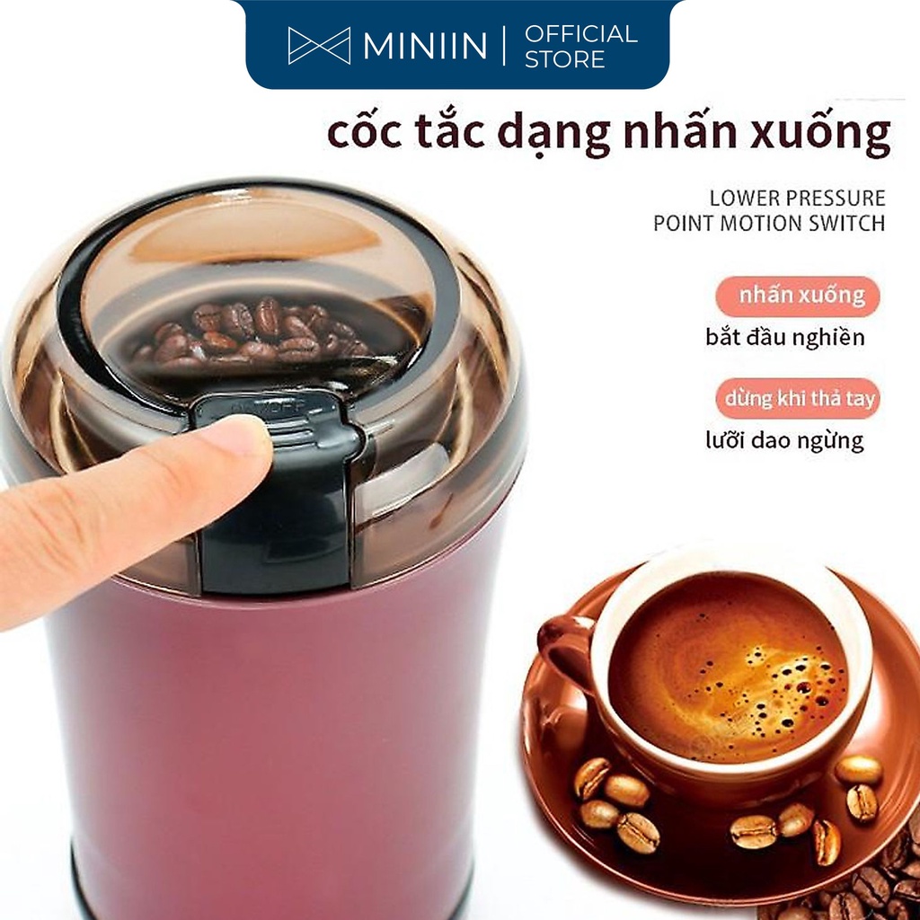 Máy nghiền hạt đa năng mini siêu tốc - Máy xay bột siêu mịn - Xay Ngũ Cốc, Cafe, Các hạt gia vị