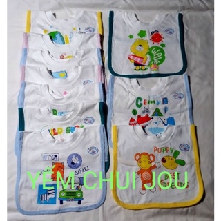 Yếm cotton 2 lớp chui đầu( set 5 chiếc)