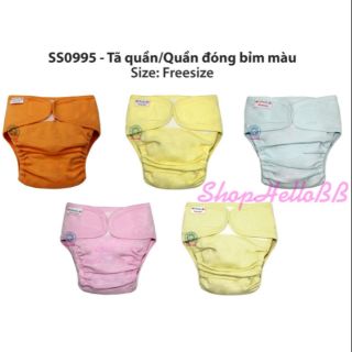 5 màu Freesize cho bé 0-1 tuổi Tã quần màu/Quần đóng bỉm màu Hello BB Bé trai/be gái