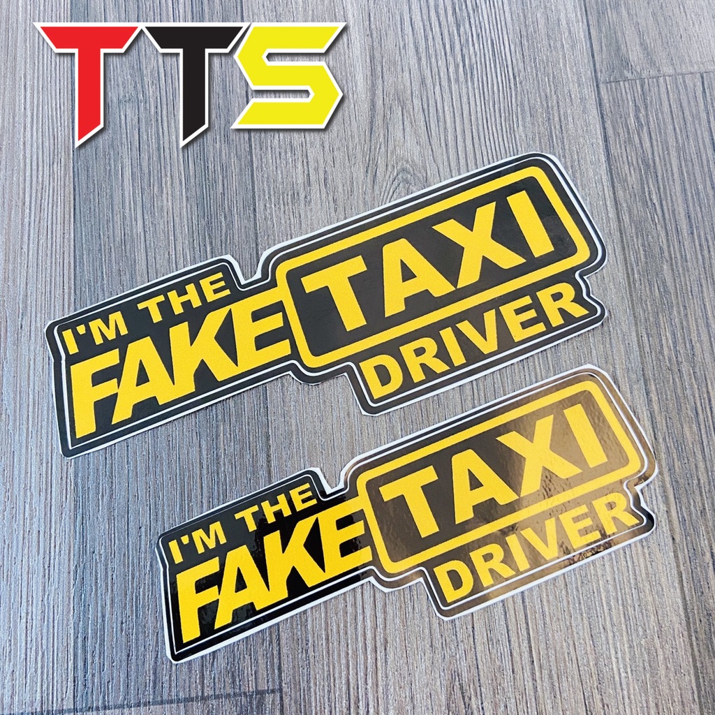 Tem in nhựa pvc chống nước in chữ FAKE TAXI, SOUTH VIETNAM SCOOTER dán trang trí xe máy