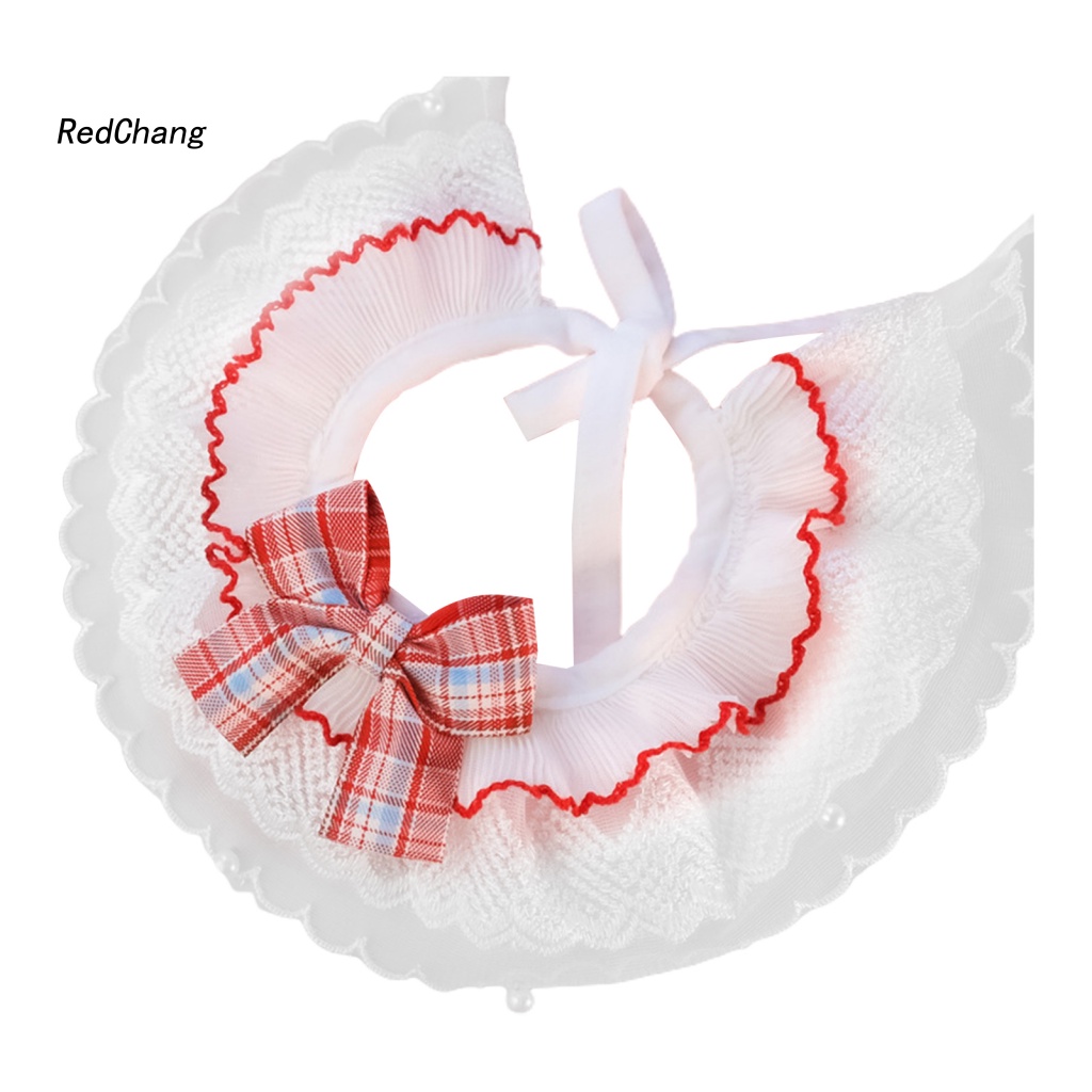 Rc ~ Yếm Ăn In Họa Tiết Thắt Nơ Nhiều Màu Sắc Thân Thiện Với Làn Da Cho Thú Cưng