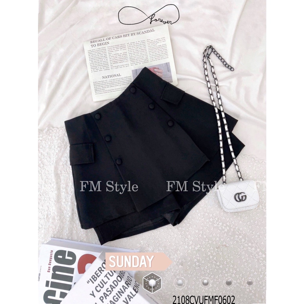 Chân váy 2 túi FM Style bản phối nút  thời trang, cá tính,chất tuyết mưa dày dặn  I Fm Style Online 220218440
