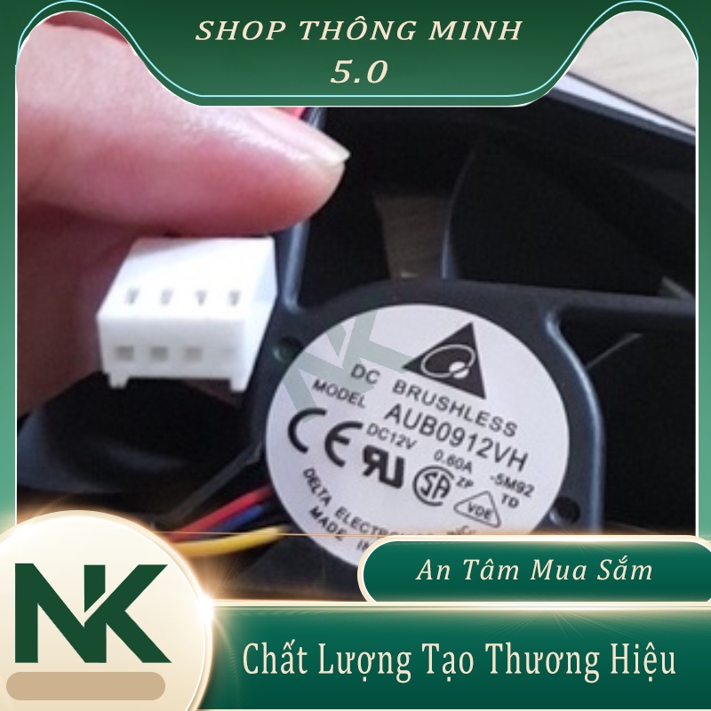 Quạt tản nhiệt máy tính 12V 0.6A 4 Pin 9x9x2.5CM Quạt 4000RPM Delta AUB0912VH