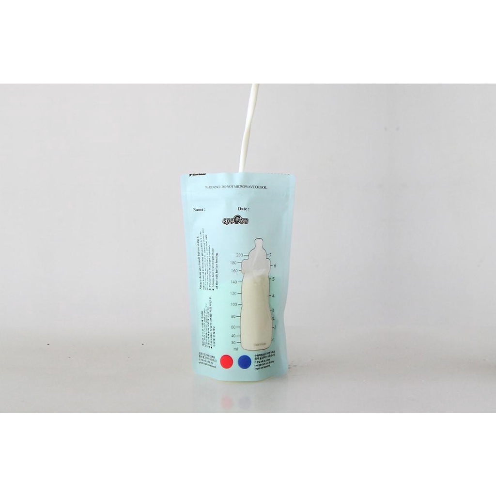 Hộp 30 túi trữ sữa 200ml SPECTRA có cảm ứng nhiệt - Hàn Quốc