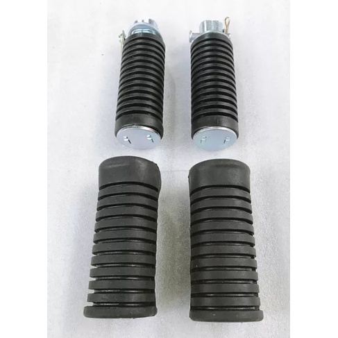 BỘ GÁC CHÂN TRƯỚC VÀ SAU DREAM, CUP CÁC ĐỜI - MÀU ĐEN CAO SU HÀNG CAO CẤP SẮT DÀY XI SÁNG BÓNG DÙNG CHO NHIỀU ĐỜI XE