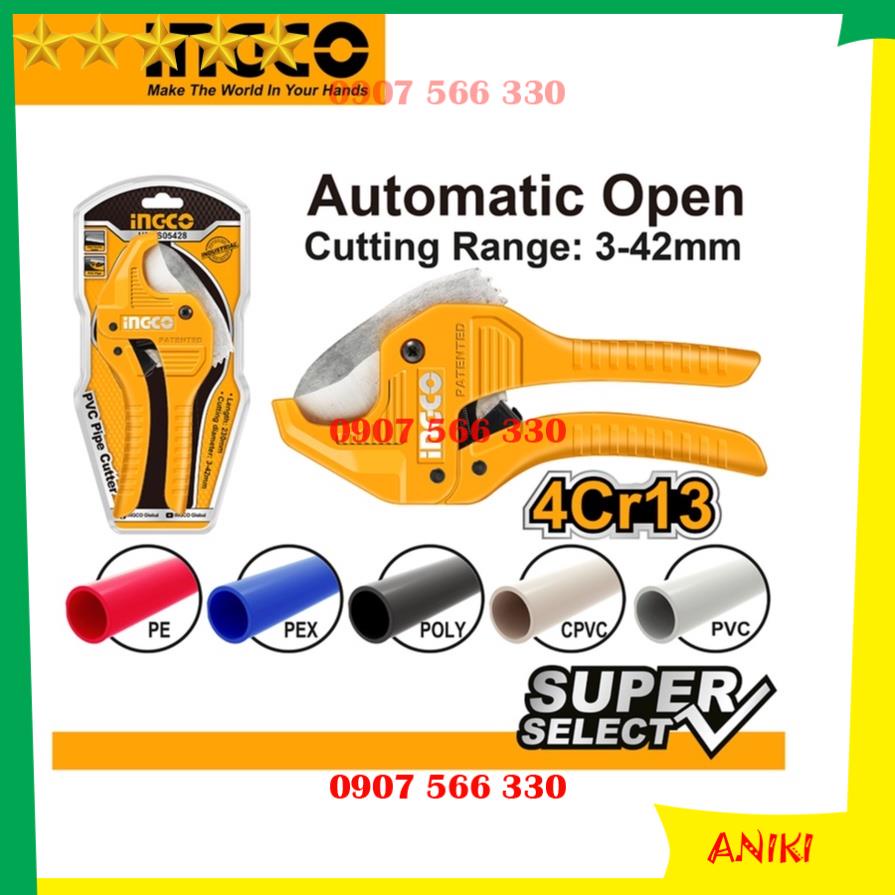 Dao cắt ống nhựa PVC INGCO HPCS05428 kích thước 193mm ANIKI