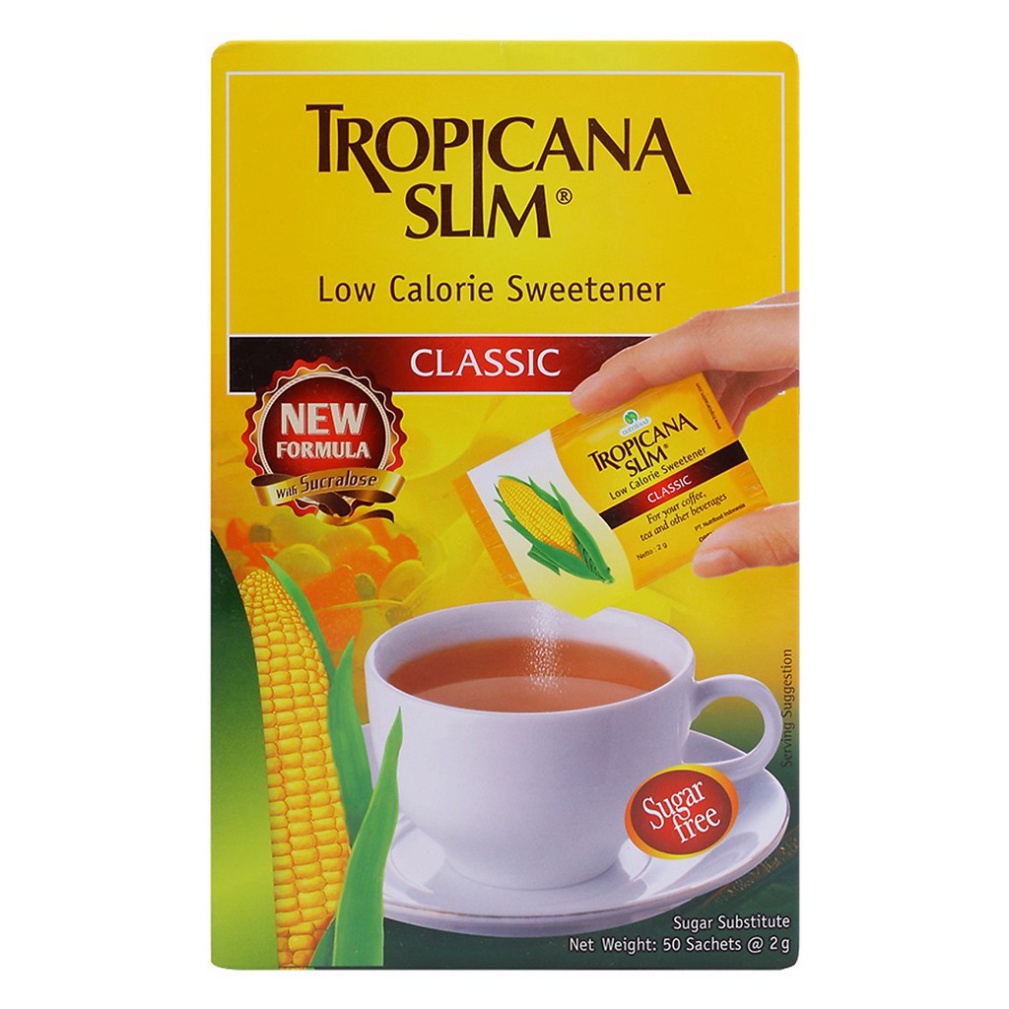 Hộp 50 Gói Đường Bắp Ăn Kiêng Low Calo Surcalose Tropicana Slim Classic 100g Dành Cho Người Tiểu Đường Và Ăn Kiêng0