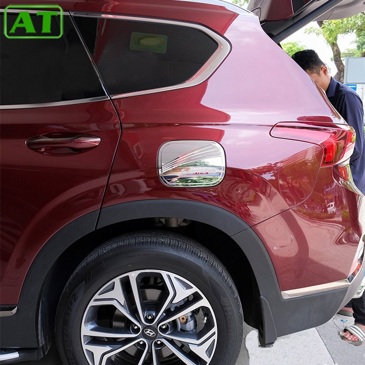 Ốp Nắp Bình Xăng Nhựa ABS Mạ Crom Hyundai - Santafe 2018-2020