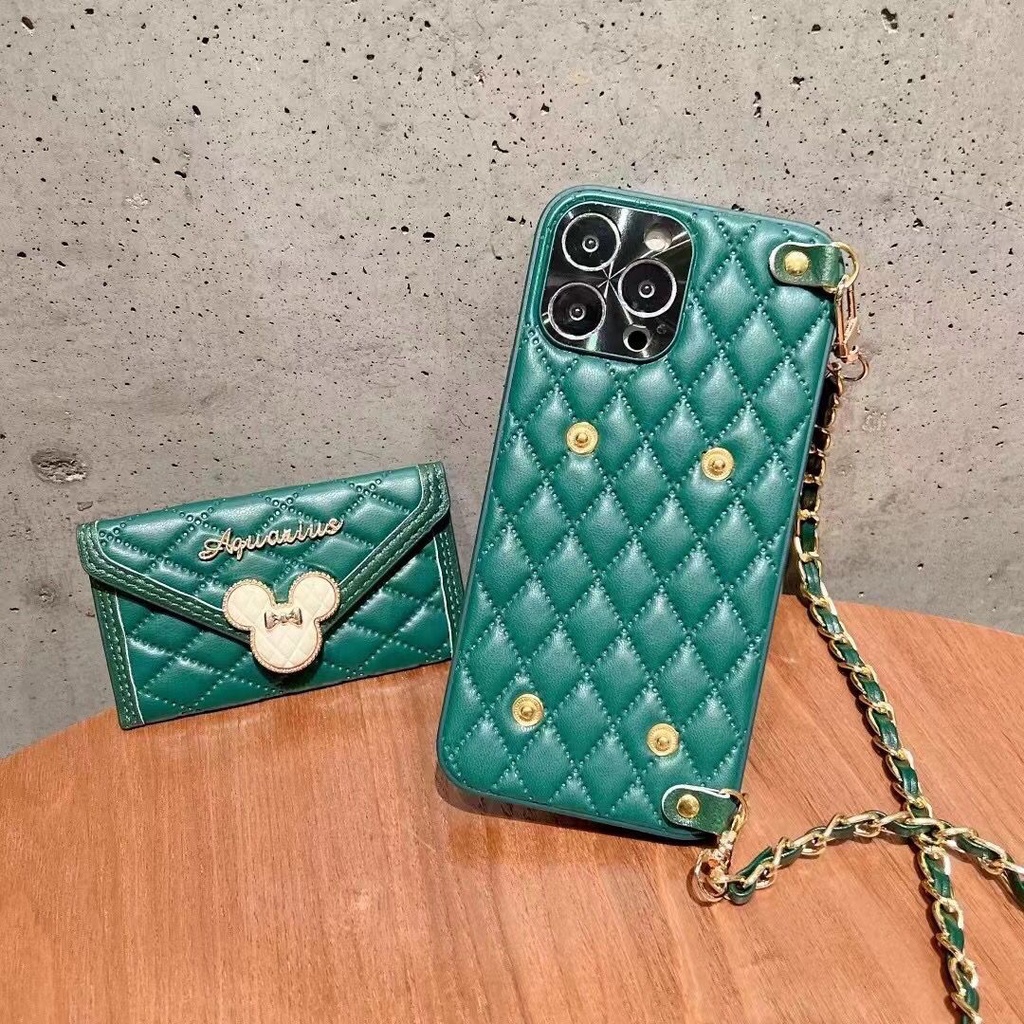 Ốp Điện Thoại Dạng Ví Có Dây Đeo Chéo Cho iPhone 12 pro max 11 pro max 13 pro max 11