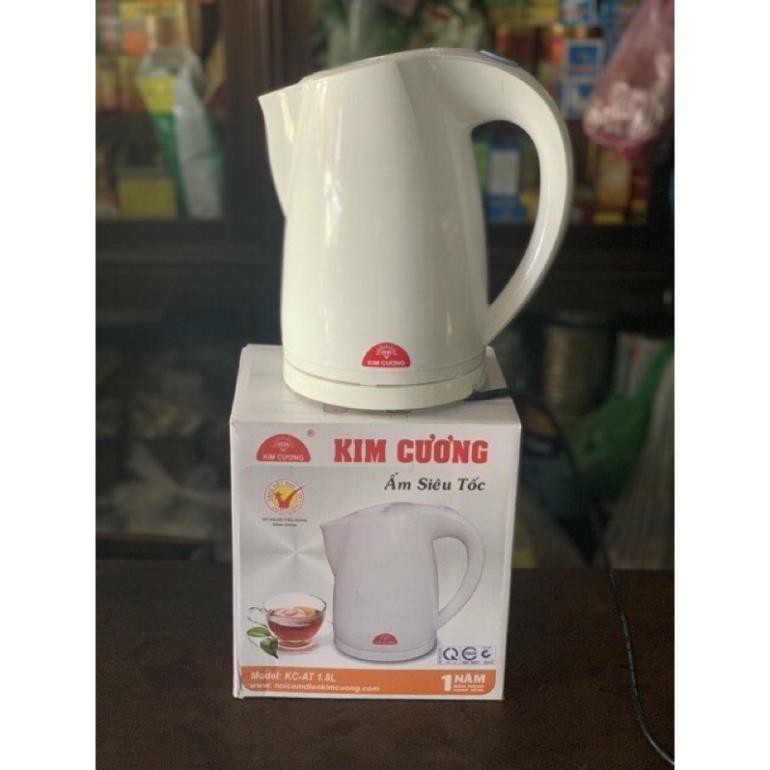 Bình Đun Nước Siêu Tốc Vỏ Nhựa Chính Hãng Kim Cương MS030.