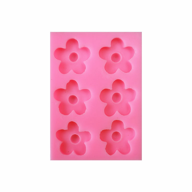Khuôn Silicone Tạo Hình Làm Bánh Kẹo Hình Cánh Hoa 5 Cánh
