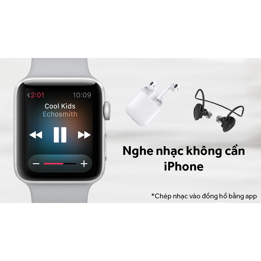 Đồng hồ Apple Watch Series 3 (  bản LTE ) Size 42mm viền nhôm , Zin 99% Như Mới, Chính Hãng Apple  MR CAU