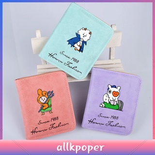 KPOP BTS  Short Wallet Card Pack Cartoon Character Wallet