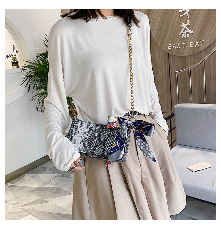 Túi Xách JASMIN NOIR Đeo Vai Họa Tiết Giả Da Rắn Thời Trang Sành Điệu Cho Nữ