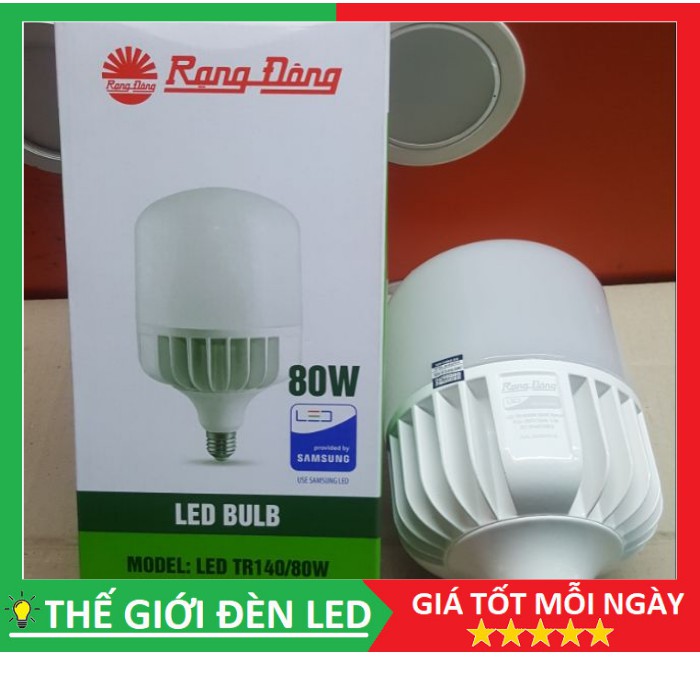 Bóng Led buld trụ 80W Rạng Đông Chống nước
