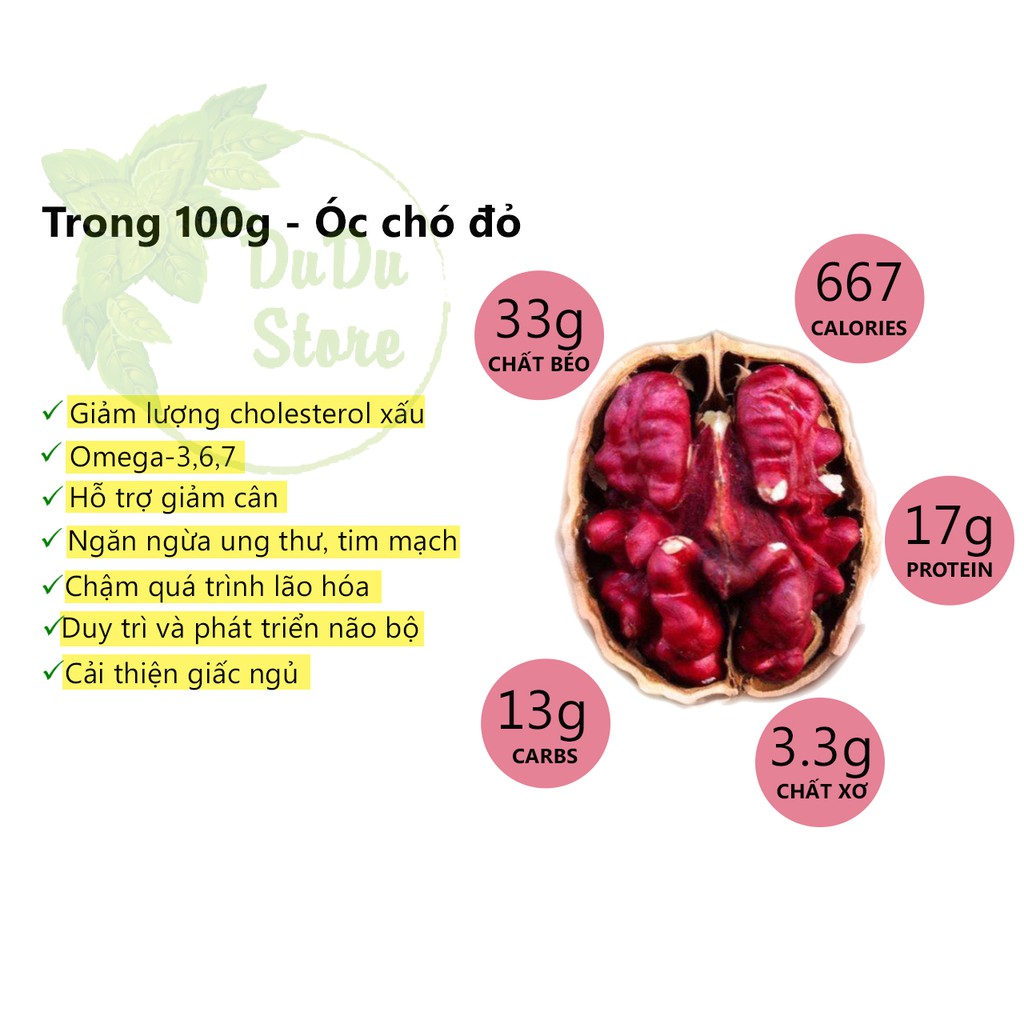 Hạt óc chó đỏ Mỹ Sấy nguyên vị 350g - Mẹ khỏe đẹp Bé thông minh