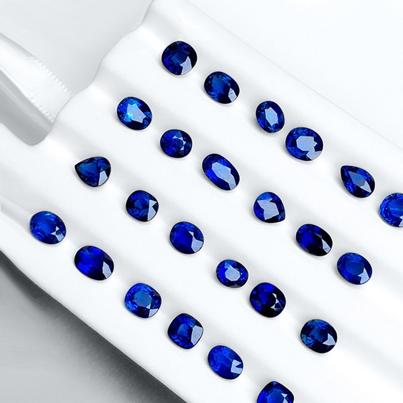 1 Vòng cổ Mặt Đá Sapphire Tự Nhiên DIY