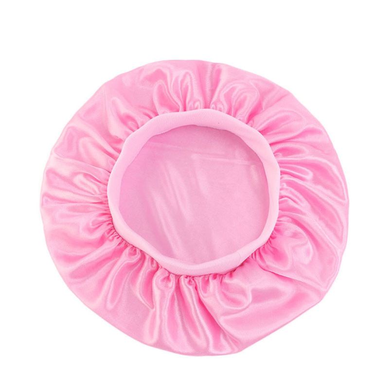 Haha Mũ Ngủ Satin Màu Trơn Có Thể Điều Chỉnh Được Màu Sắc Dành Cho Trẻ Em
