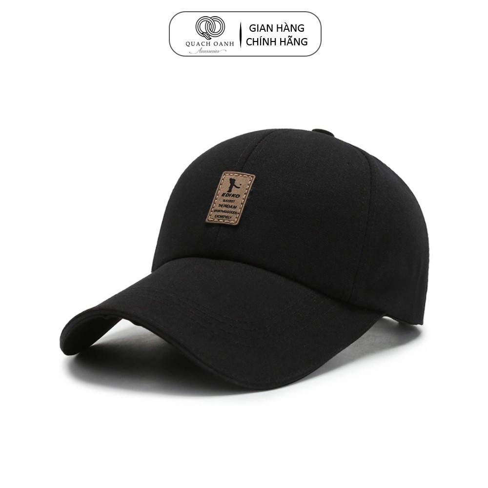 Mũ lưỡi trai QO ACCESSORIES bóng chày phối logo thêu cá tính MU18