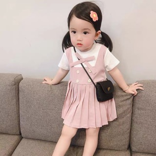 Váy yếm bé hai màu kute