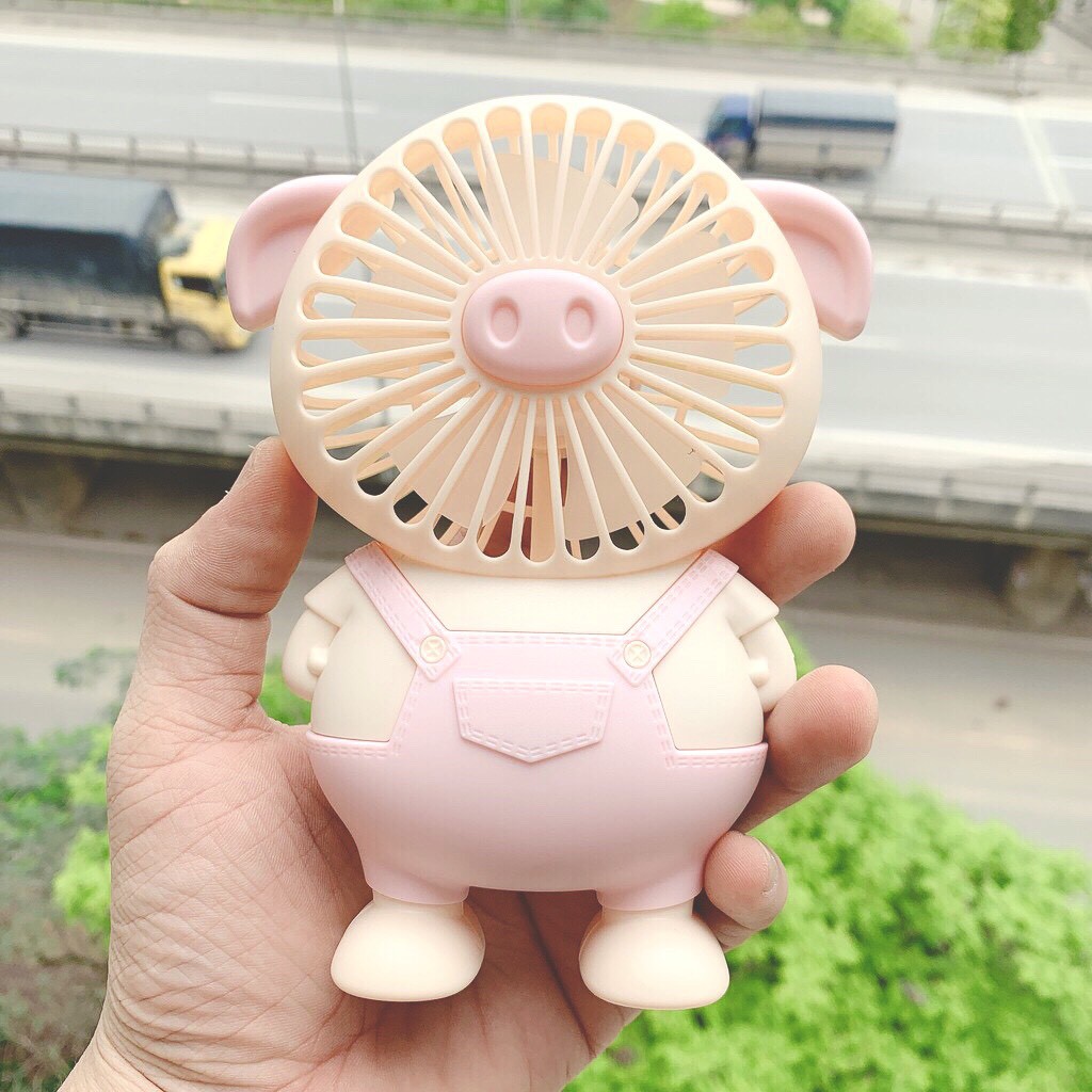 Quạt Mini Cầm Tay - Quạt Lợn - Quạt Heo Tích Điện (Ngộ Nghĩnh) | BigBuy360 - bigbuy360.vn