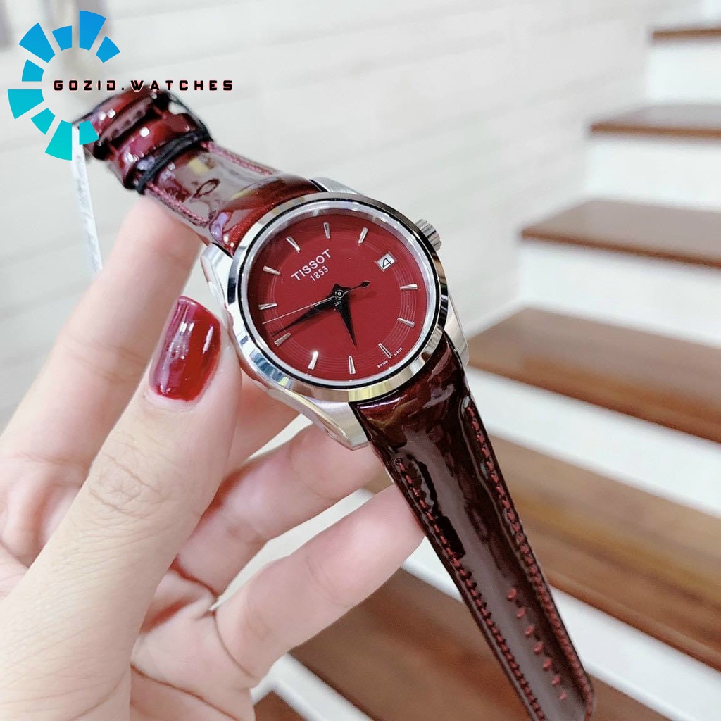 Đồng hồ nữ cao cấp Gozid Tisot 1853 dây da bóng , khóa bướm , sang trọng đẳng cấp-Gozid.watches | BigBuy360 - bigbuy360.vn