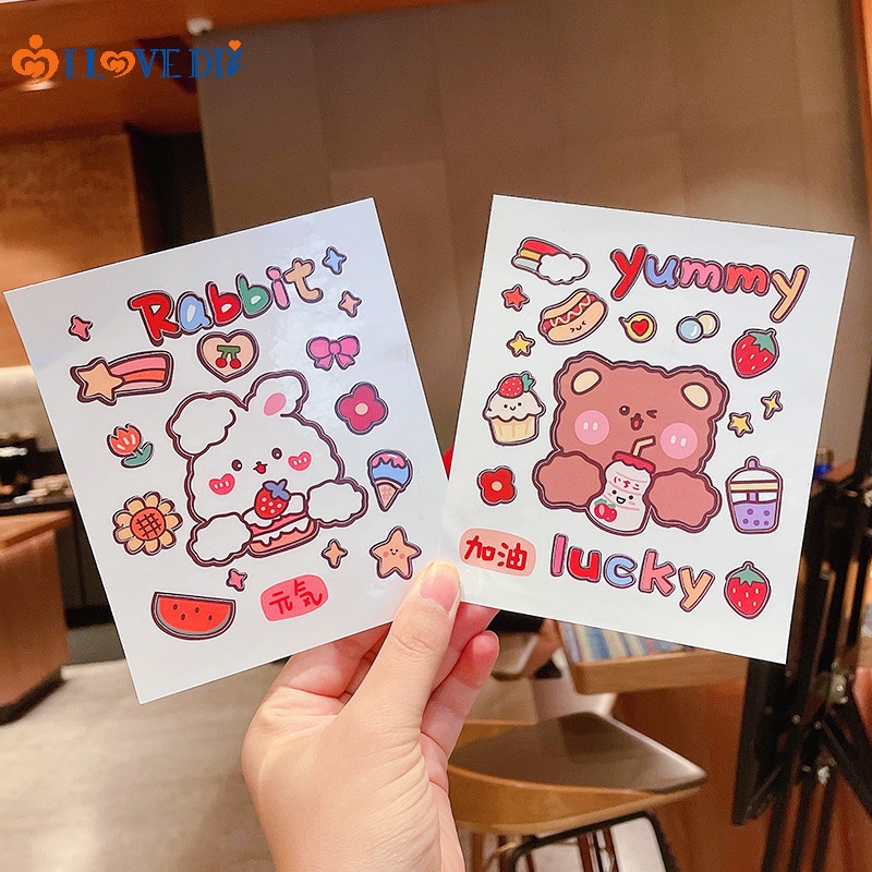 Miếng Dán Trang Trí Hình Hoạt Hình Đáng Yêu Chống Thấm Nước