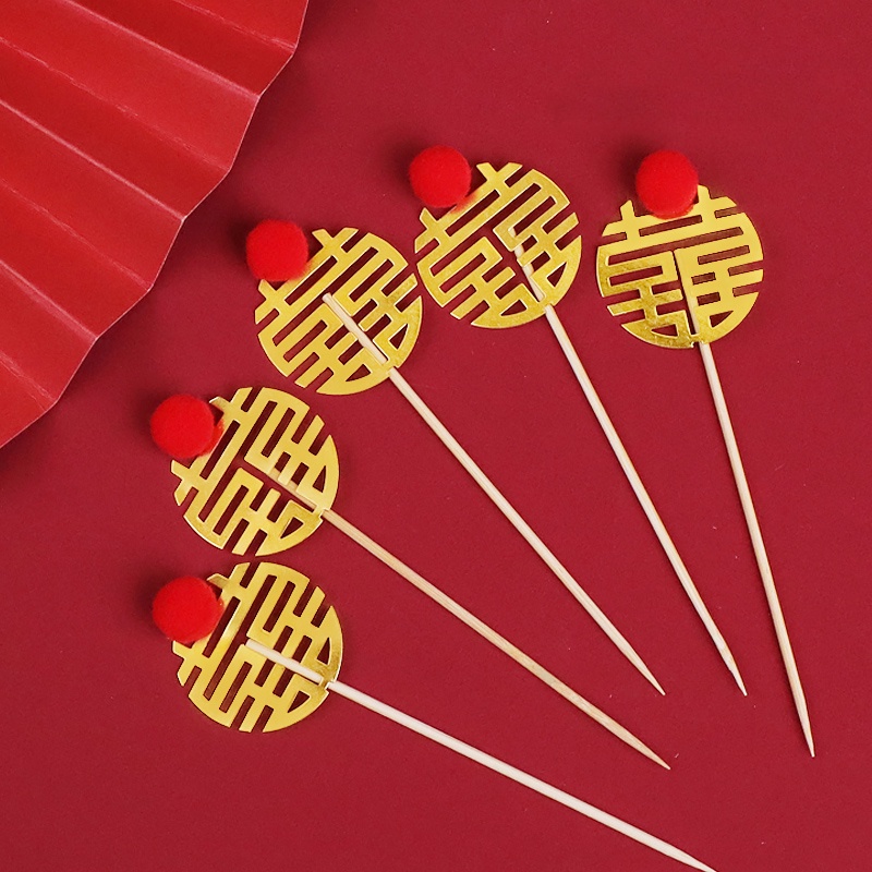1 Set Thẻ Cắm Trang Trí Bánh Kem Cho Tiệc Cưới
