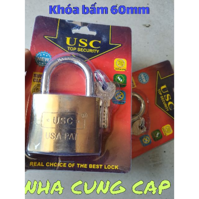 KHÓA BẤM 60MM USC CHÌA MUỖNG