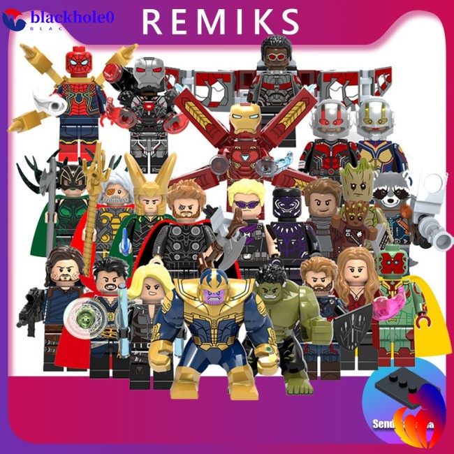 BH Compatible Lego Marvel Avengers Minifigures Hulk Iron Man Thanos Thor Spiderman Falcon Ant-Man Building Blocks Toys