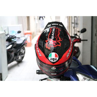 Nón bảo hiểm Fullface AGU racing đỏ
