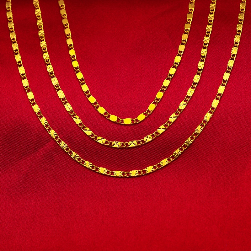 Dây Chuyền Mạ Vàng 24K Mặt Hình Con Rắn Mạ Vàng Phong Cách Mới Cho Nữ