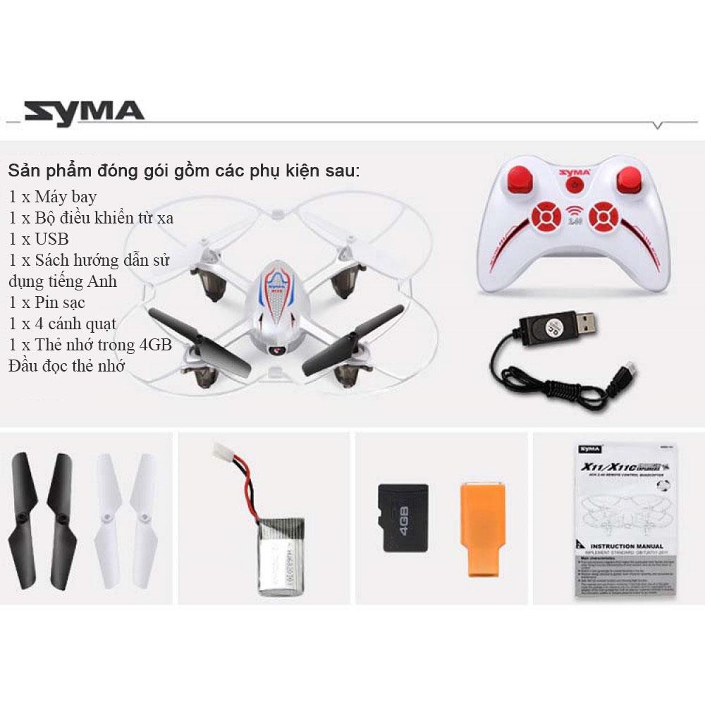 Máy Bay Điều Khiển Từ Xa 4 Cánh SYMA X11C