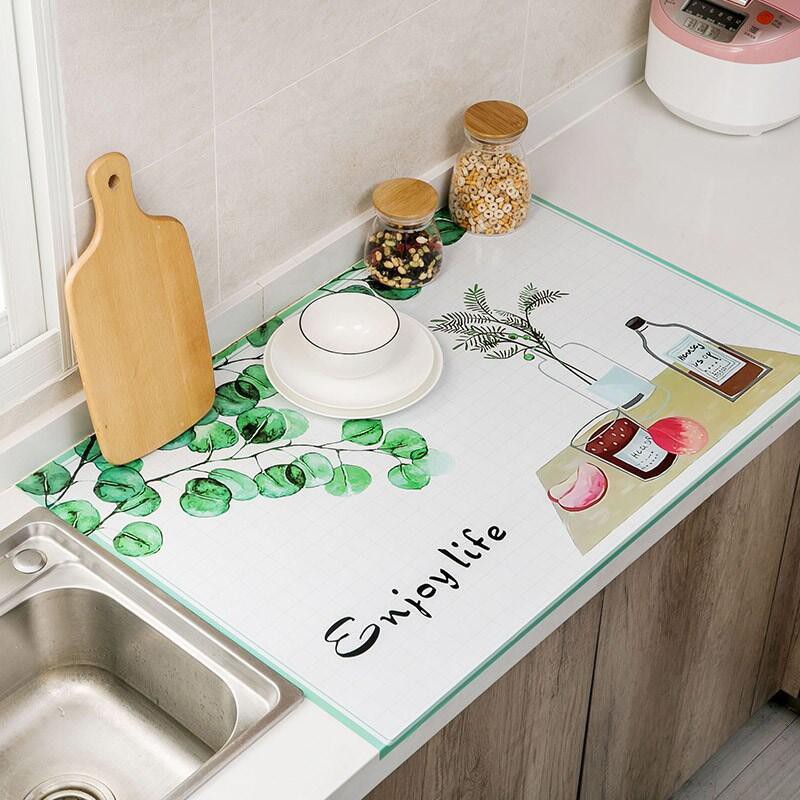 Miếng Giấy Dán Tường Nhà Bếp Cách Nhiệt Chống Dầu Mỡ, Chịu Nhiệt - Decal Dán Bếp Họa Tiết 3D Hiện Đại
