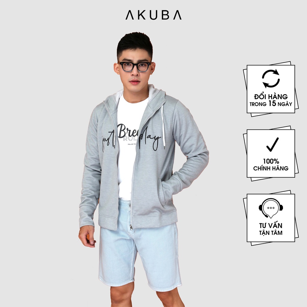 Áo khoác thun nam vải Slub Akuba thời trang chống nắng 01TK20019