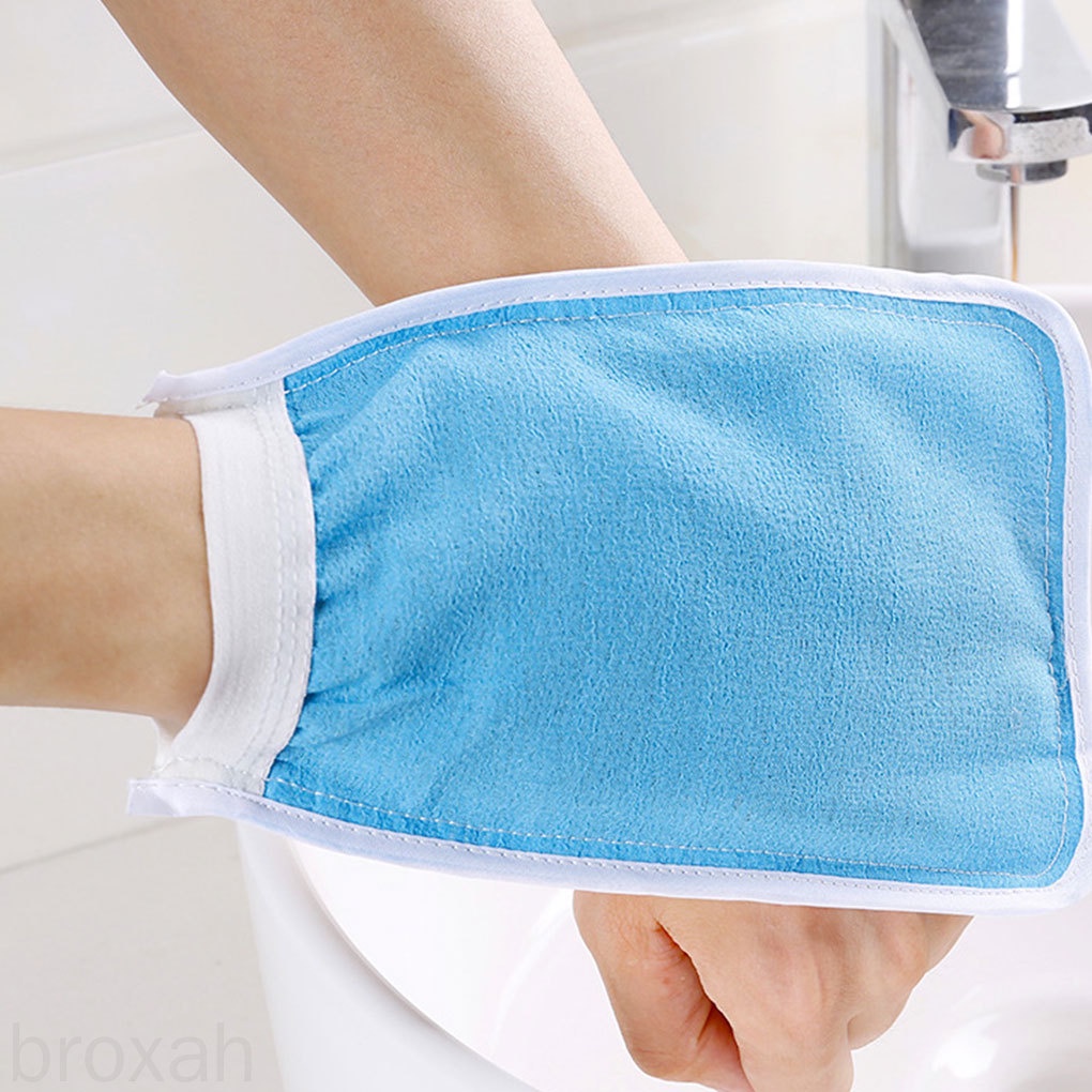 Set 2 Găng Tay Tắm Hình Chữ Nhật Màu Sắc Ngẫu Nhiên