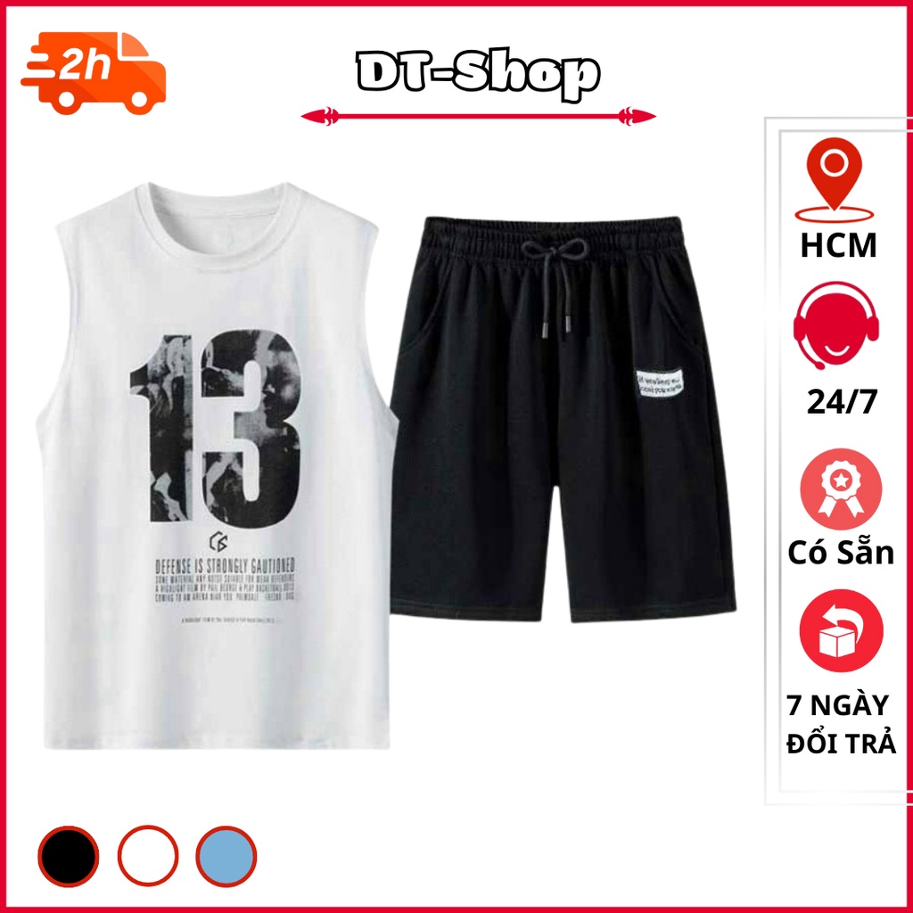 Bộ Quần Áo Thể Thao Unisex 3 Lỗ In Chữ Sô 13 Phong Cách Trẻ Trung Năng Động