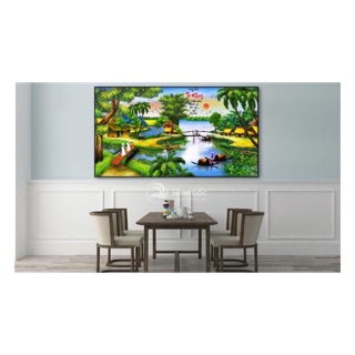 Tranh treo tường mẫu đồng quê sông nước miền tây