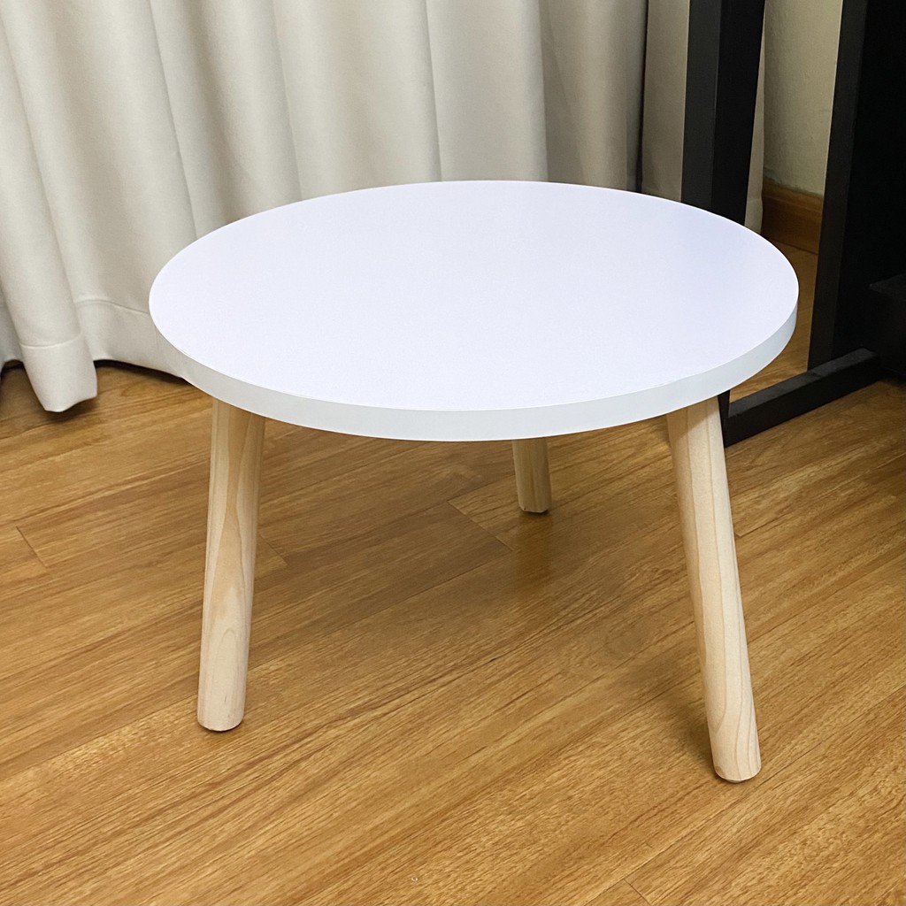 [GIÁ SỈ] Bàn ngồi bệt kiểu Nhật hình tròn chân làm từ gỗ tự nhiên làm bàn trà, bàn cafe, bàn sofa, bàn để đồ tiện ích
