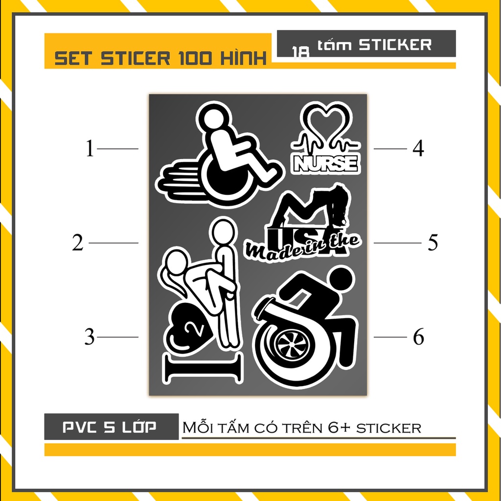 Sticker Funny Dán Mũ Bảo Hiểm | STK 201 | Hình Dán Chất Liệu Decal Chống Nước Cắt Sẵn Tại Azsticker