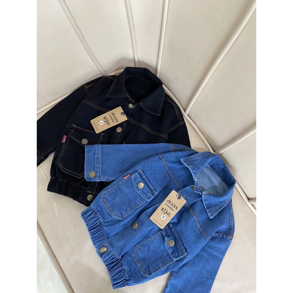 Áo khoác bò bo chun cho bé sành điệu