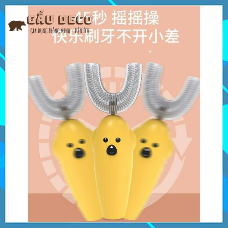 Bàn chải điện chữ U cho bé từ 2- 8 tuổi đánh răng tự động