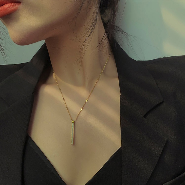 Dây chuyền Titan style Hàn mặt trụ nhỏ xinh - DC135