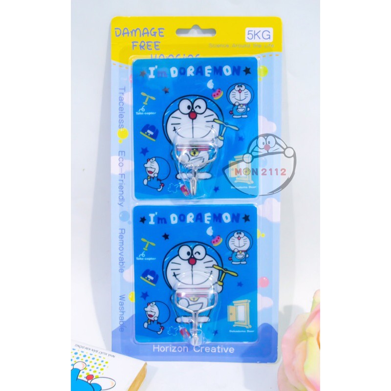 CẶP 2 MÓC DÁN TREO TƯỜNG CHỊU LỰC DƯỚI 5KG DORAEMON DOREMON