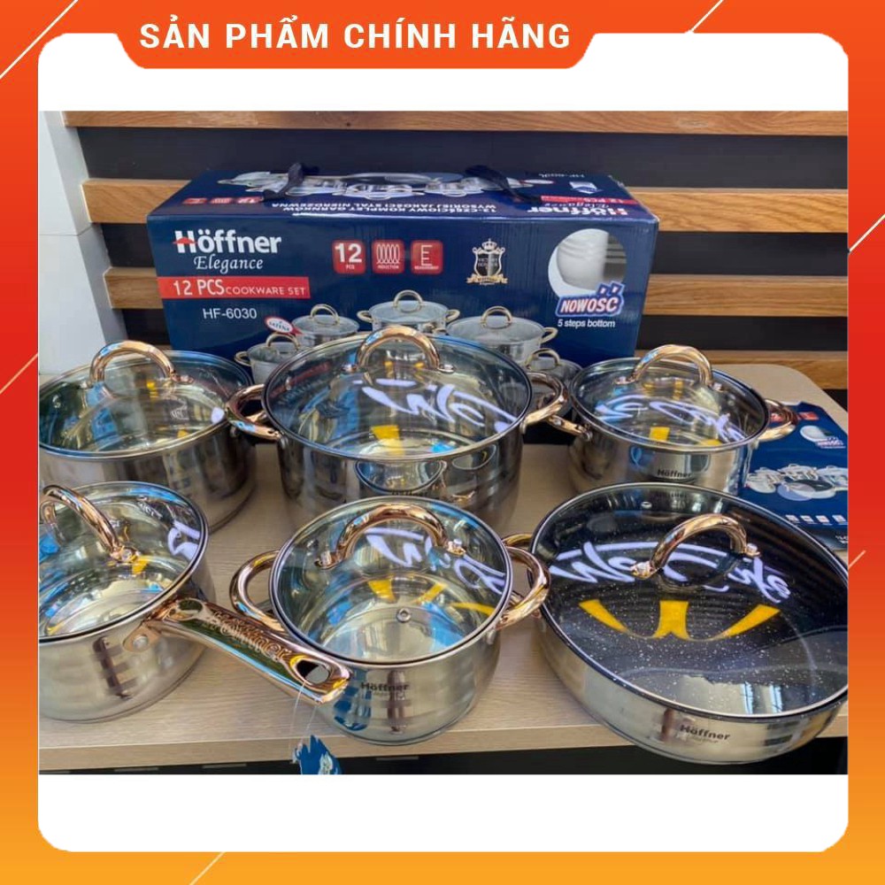 [ VÔ ĐỊCH GIÁ ] BỘ NỒI INOX HOFFNER THƯƠNG HIỆU  ĐỨC