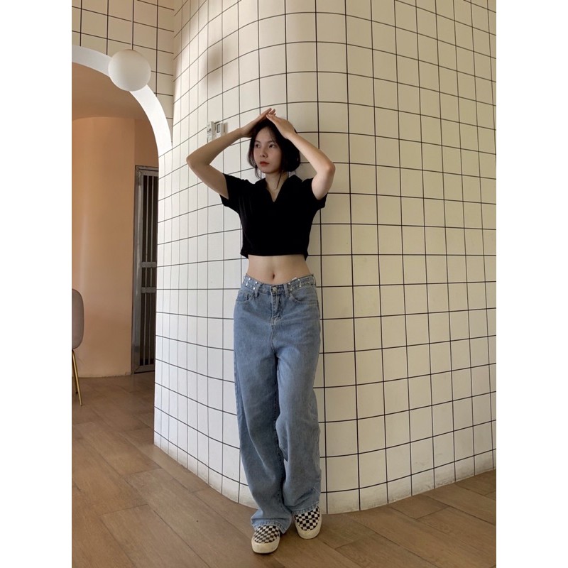 [ ẢNH THẬT ĐỘC QUYỀN ] Áo croptop Carly