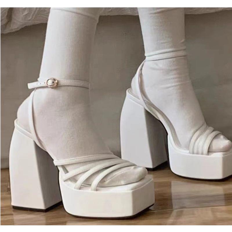 Giày Cao Gót Chống Thấm Nước Phong Cách Âu Mỹ Thời Trang 2022 Cho Nữ