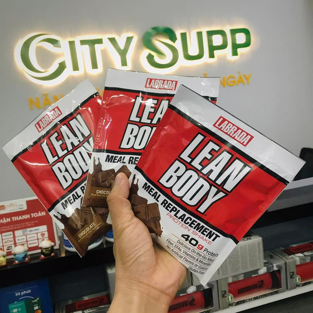 Labrada Lean Body , Vị Chocolate, Sữa Thay Thế Bữa Ăn Tiện Lợi Cao Cấp, Bổ Sung 40g Protein, Chất Xơ & Vit