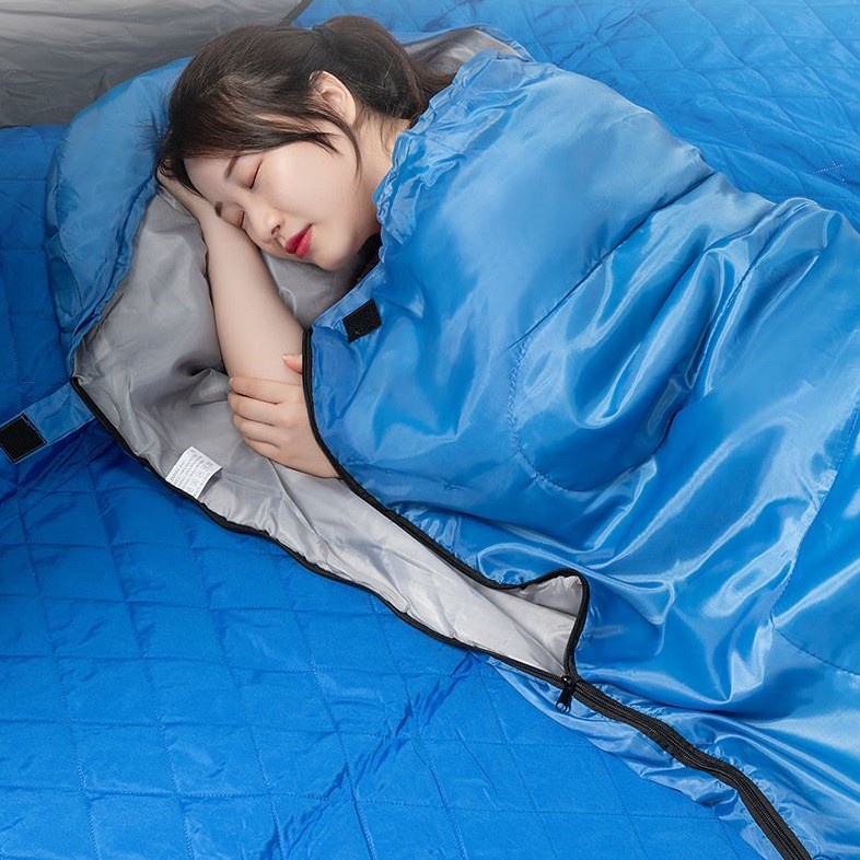 Túi ngủ văn phòng cao cấp - Túi ngủ khi dã ngoại có thể gấp lại nhỏ gọn - Túi du lịch tiện lợi xanh dương