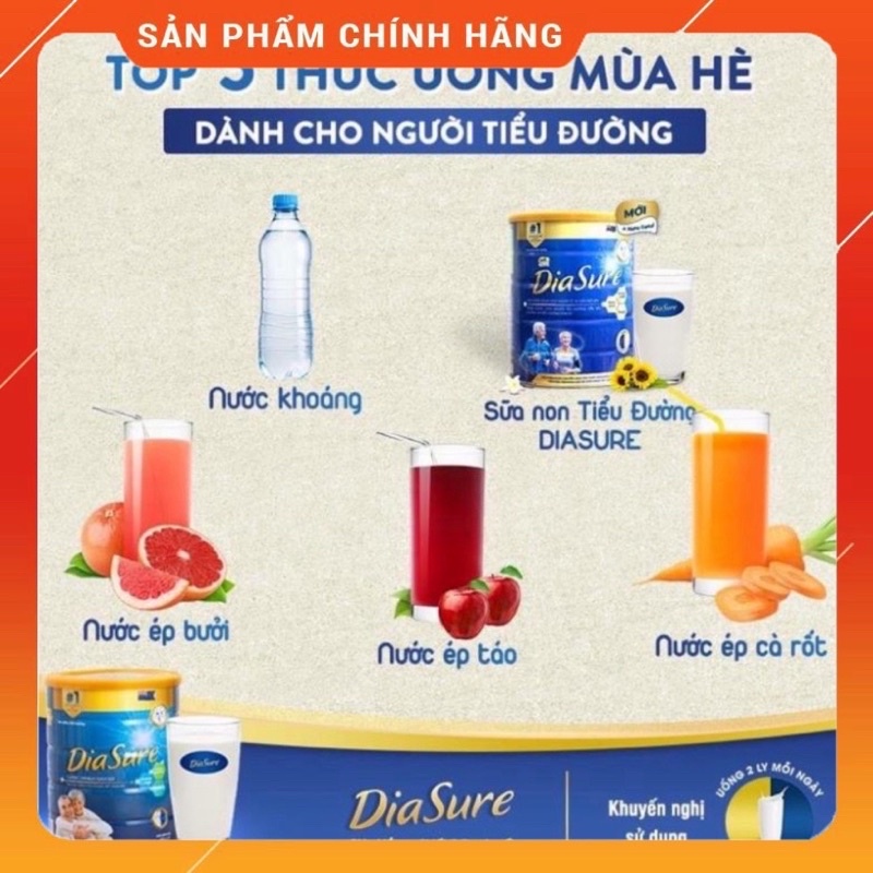 Sữa non DIASURE giúp bổ sung Cano canxi , ngăn ngừa biến chứng tiểu đường